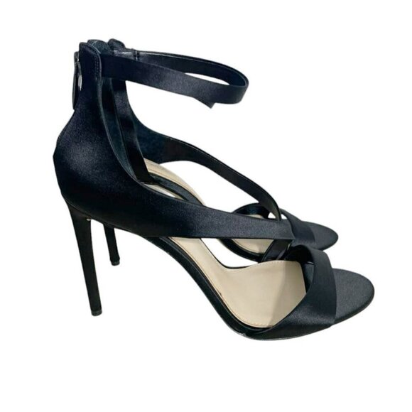 Imagine Vince Camuto Size 9.5 Heels Stiletto Strap Sexy Classy Black Open Toe - Picture 6 of 10